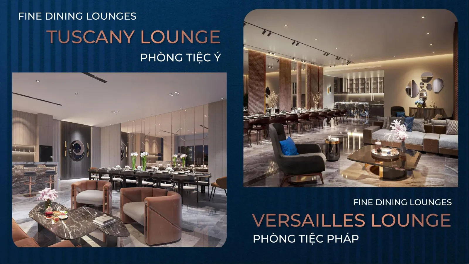 Phòng tiệc Tuscany và Versailles